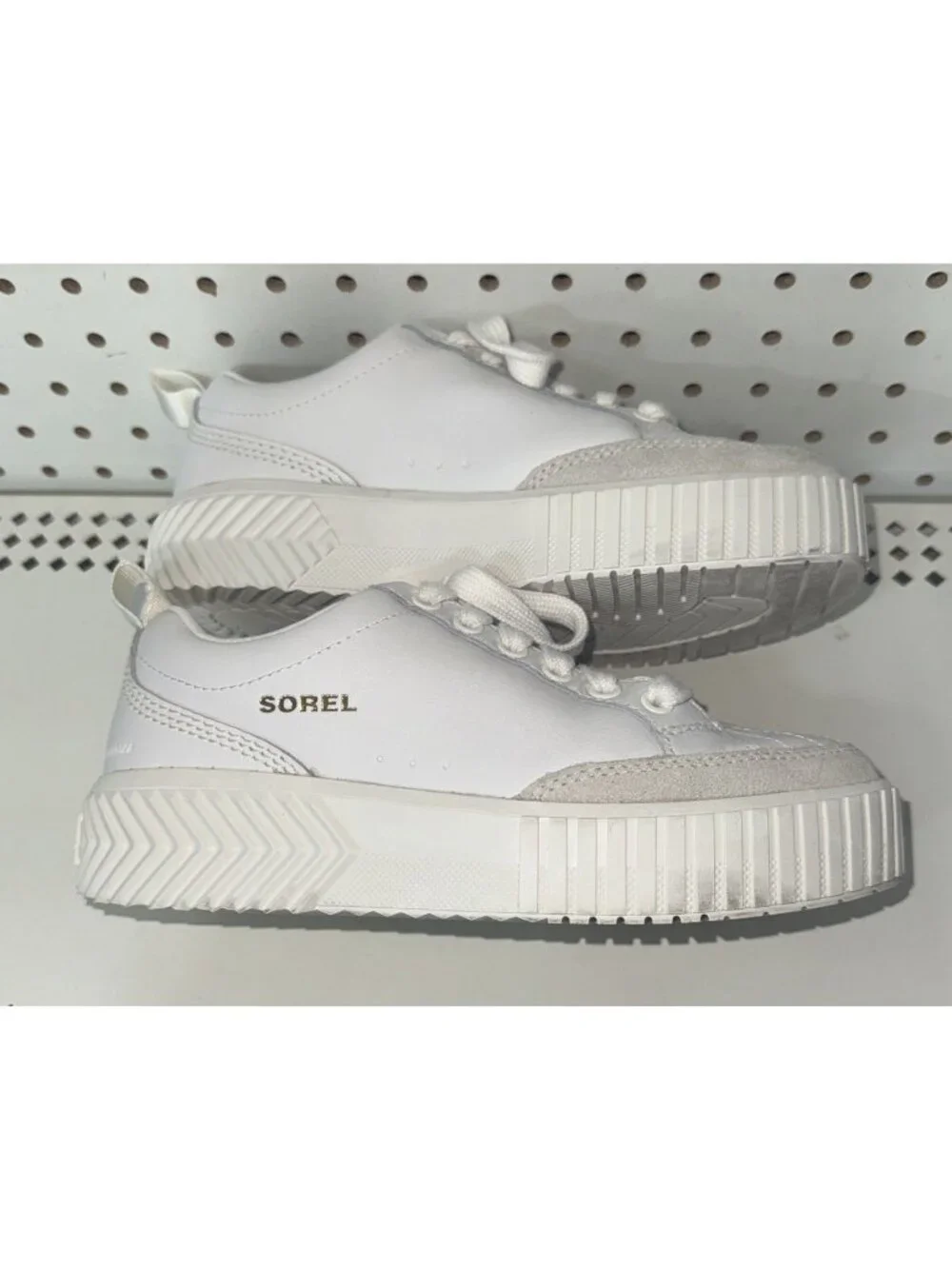Sorel Ona Ave Low Womens Leather Waterproof Casual Shoes Sneakers Size 6.5 White